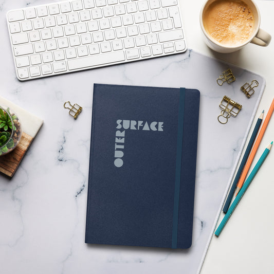 Navy Hardcover Notebook w Corner Logo